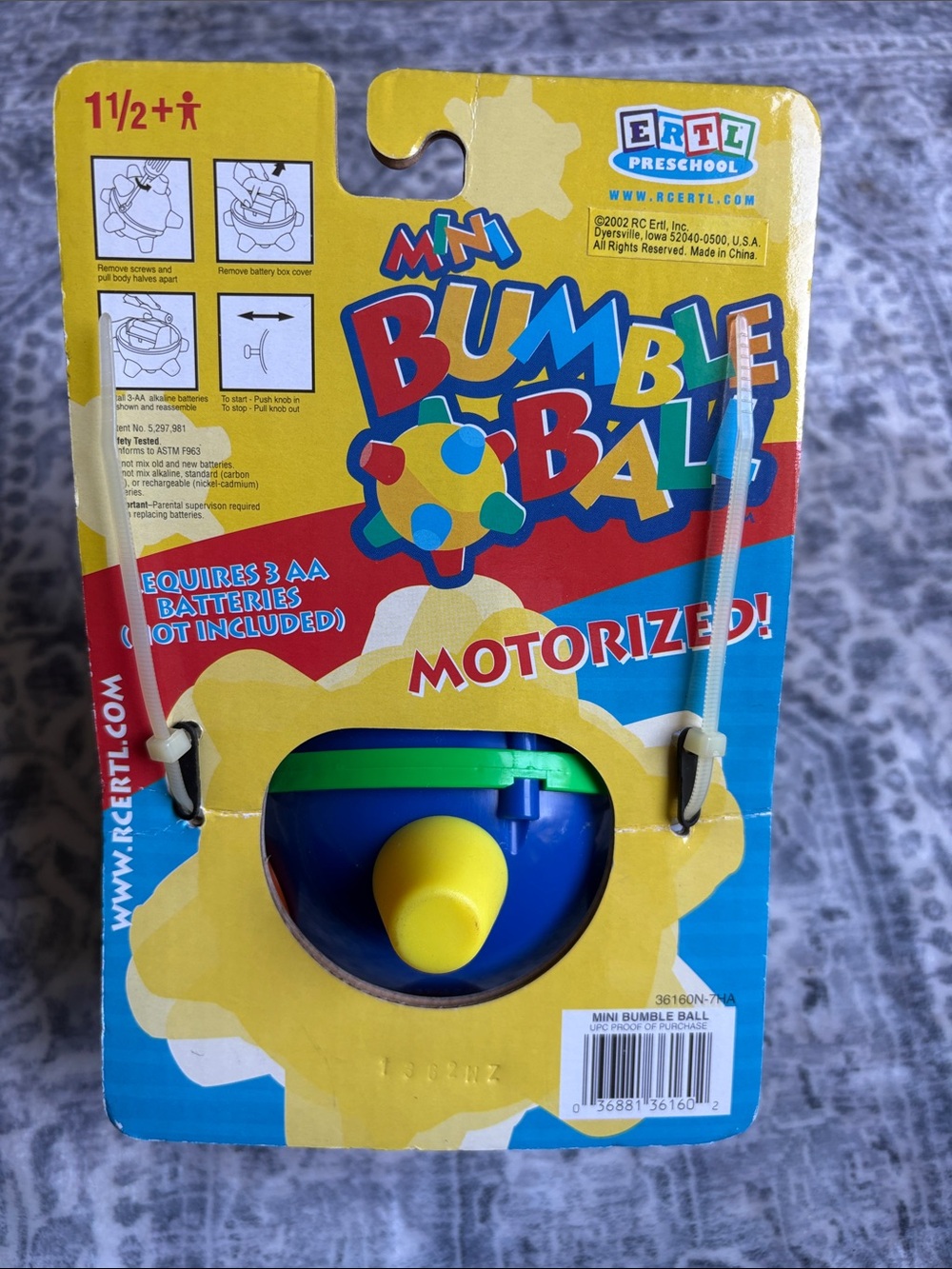 RARE Bumble Ball Motorized Kids Toy (NOS) New in Package 2002 - Picture 2 of 3